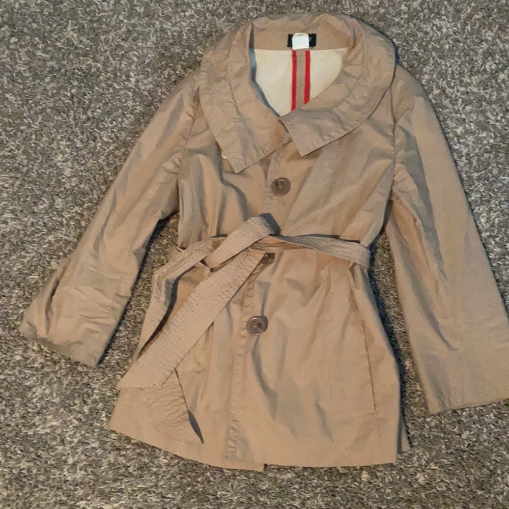 J crew lightweight jacket with belt